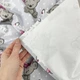 Детская непромокаемая пеленка 95х75 см Oh My Kids "Мишки с бантиком" серый - изображение 2