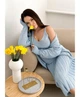 В'язаний жіночий кардиган на завязках ARTKNIT S-M Блакитний (ak29005) - изображение 3