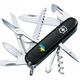 Складаний ніж Victorinox Huntsman "Мапа України" — 15 інструментів, 91 мм, патріотичний синьо-жовтий - зображення 1
