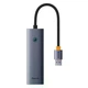 USB-хаб Baseus UltraJoy Series 4-Port (USB-A to USB3.0*4) B0005280A813-02 Grey - зображення 2