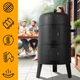 Садова коптильня на вугільному грилі з вогнищем 3в1 Maltec Coal Curron SmokeHouse GM8000 + Термометр - изображение 5