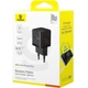 Зарядка Baseus Palm 30Вт, черная, двойной порт USB-A/USB-C, быстрое питание - изображение 6