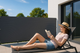 Osłona balkonowa ModernHome by Multistore z okuciami 150 x 500 cm siatka cieniująca + elementy instalacyjne szara (BP-203 GREY) - obraz 9