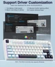 Беспроводная механическая игровая клавіатура з Hot-Swap AULA F75 White-Blue 2.4G/Bluetooth/Кабель RGB REAPER Свитчи - изображение 11