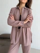 Костюм женский рубашка и брюки K&ML 573 L - XL ( 48 - 50 ) темно - бежевый ( 573 - 05 ) - изображение 9