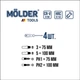 Набор отверток 4шт CrV 6150 Molder магнитный наконечник PH SL (MT32204) - изображение 2