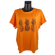 Женская футболка со стразами хлопок Saint wish XL оранжевая 223 - изображение 1