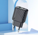 Сетевое зарядное устройство адаптер Hoco CS23A 1USB/1Type-C, 30W/3A, PD/QC европейская вилка Black - изображение 3