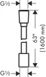 Шланг для душа HANSGROHE METAFLEX 28260000 1600 мм - изображение 2