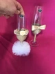 Набір весільних келихів Styduo dekory Wedding 2шт ручна робота Шпагат+розі - зображення 2
