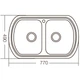 Мойка кухонная Zerix Z7749-08-180E (Satin) (ZM0565) - изображение 4