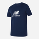T-shirt męski bawełniany New Balance Stacked Logo MT41502 L Granatowy (196941811215) - obraz 5