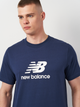 T-shirt męski bawełniany New Balance Stacked Logo MT41502 XL Granatowy (196941811246) - obraz 4
