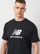 T-shirt męski bawełniany New Balance Stacked Logo MT41502 M Czarny (196941811048) - obraz 4