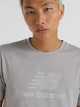 T-shirt męski New Balance Heathertech Logo MT51003 L Szary (197967259050) - obraz 4