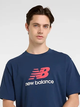 Футболка бавовняна довга чоловіча New Balance Athletics Logo MT51500 2XL Темно-синя (197967256707) - зображення 4