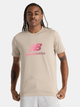 T-shirt męski bawełniany New Balance Sport Essentials Gradient Logo MT51503 M Beżowy (197967257148) - obraz 1