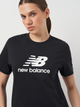 T-shirt damski bawełniany New Balance Sport Essentials Jersey Logo WT41502 M Czarny (197375382968) - obraz 4