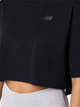 T-shirt damski bawełniany oversize New Balance Logo Relaxed WT43536 S Czarny (197376701355) - obraz 4