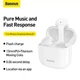 Беспроводные Bluetooth наушники Baseus Bowie E3 True Wireless TWS Earphones BT5.2, 330mAh/35mAh, 25h (NGTW080002) White - изображение 10