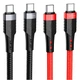 USB Borofone BU35 60W Type-C to Type-C 1,2m Колір Червоний - зображення 2