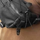 Нагрудная сумка бананка через плечо мужская черная тканевая TAC-3 Black поясная - изображение 2