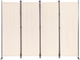 Składany parawan ogrodowy ModernHome by Multistore 4-panelowy 167 x 216 cm beżowy (AW-022/4TLG BEIGE) - obraz 2