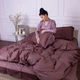 Комплект постельного белья MirSon Satin&nbsp;Stripe 30-0006&nbsp;Dark&nbsp;Brown 160х220 Полуторный Евро (2200005249444) - изображение 6