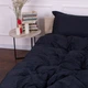 Комплект постельного белья MirSon Satin&nbsp;Stripe 30-0021&nbsp;Dark&nbsp;Blue 160х220 Полуторный Евро (2200005255759) - изображение 4