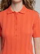 Поло жіноче коралове з трикотажної тканини Arber Polo Knit SS WIsk1 WTR-20 XS кораловий (W09.23.37.523) - изображение 5