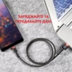 Кабель 3метри, USB Type-C, Baseus для зарядки телефону та передачі даних, сірого кольору, з посиленим тканевим обплетенням, Baseus cafule cabel. CATKLF-UG1 - зображення 2