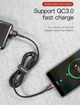 Кабель 3метри, USB Type-C, Baseus для зарядки телефону та передачі даних, сірого кольору, з посиленим тканевим обплетенням, Baseus cafule cabel. CATKLF-UG1 - зображення 6