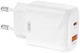 Мережевий зарядний пристрій XO L158 PD20W QC18W USB-A USB-C White (L158.white) - зображення 2