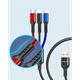 Кабель для заряджання телефонів AWEI CL 971 3 в 1 USB to Type-C+Lightning+MicroUSB 2,4A 1,2 м - зображення 2