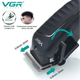 Профессиональная машинка для стрижки беспроводная аккумуляторная VGR V-683 7 Вт 2000 мА LED-дисплей 4 насадки Черная - изображение 4