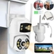 Беспроводная уличная IP камера видеонаблюдения Wifi Smart Camera 6Мп поворотная двойная видеокамера с ночной съемкой и удаленным доступом Rias - изображение 1