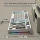 Клавиатура ATTACK SHARK K86 Grey Беcпроводная Игровая Механичиская RGB. 2.4G/Bluetooth/Кабель. С Экранчиком, Батарея 4000mAh. Whale Switch - изображение 6