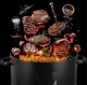 Коптильня садова на вугільному грилі з костром Maltec Coal Curron SmokeHouse GM8000 + Термометр - зображення 7