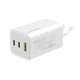 Мережевий зарядний пристрій ColorWay GaN Mini 100W PD Port PPS USB (USB-2C1A) White (CW-CHS061PD-WT) - зображення 3