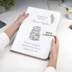 Кожаная обложка для документов педагога с персонализацией, A4, White, WoodPresent - изображение 1