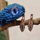 Серьги Перо серебро с золотыми накладками - изображение 7