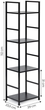 Стелаж ModernHome by Multistore дерев'яний 4 полиці лофт чорний (CWJ3024112L BLACK) - зображення 5