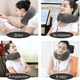 Массажер для шеи Memory Foam / подушка для путешествий с массажем и прогревом, бежевый - изображение 4