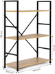 Regał ModernHome by Multistore drewniany 3 półki loft (CWJ602480LG WILD OAK) - obraz 4