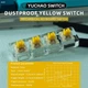 Набір Світчів, Механічних Перемикачів Для Клавіатури YuChao Yellow Switch 35 Штук, Захищені Від Пилу, 3-pin, Сила Натискання 45 Грам, Ресурс 50 млн + Світчпуллер - зображення 2