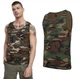Камуфлляжная армейская летняя майка Brandit Woodland, футболка без рукавов Brandit 7XL - изображение 3