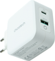 Ładowarka sieciowa Choetech GaN USB-A USB-C QC 3.0 PD 3.0 65W White (PD8002) - obraz 2