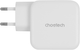 Ładowarka sieciowa Choetech GaN USB-A USB-C QC 3.0 PD 3.0 65W White (PD8002) - obraz 3