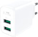 Ładowarka sieciowa Acefast A33 QC18W (USB-A+USB-A) Dual Port Charger White (AFA33W) - obraz 1