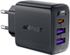 Ładowarka sieciowa Acefast A57 PD35W GaN 2xUSB-A+USB-C charger Black (6974316282730) - obraz 1